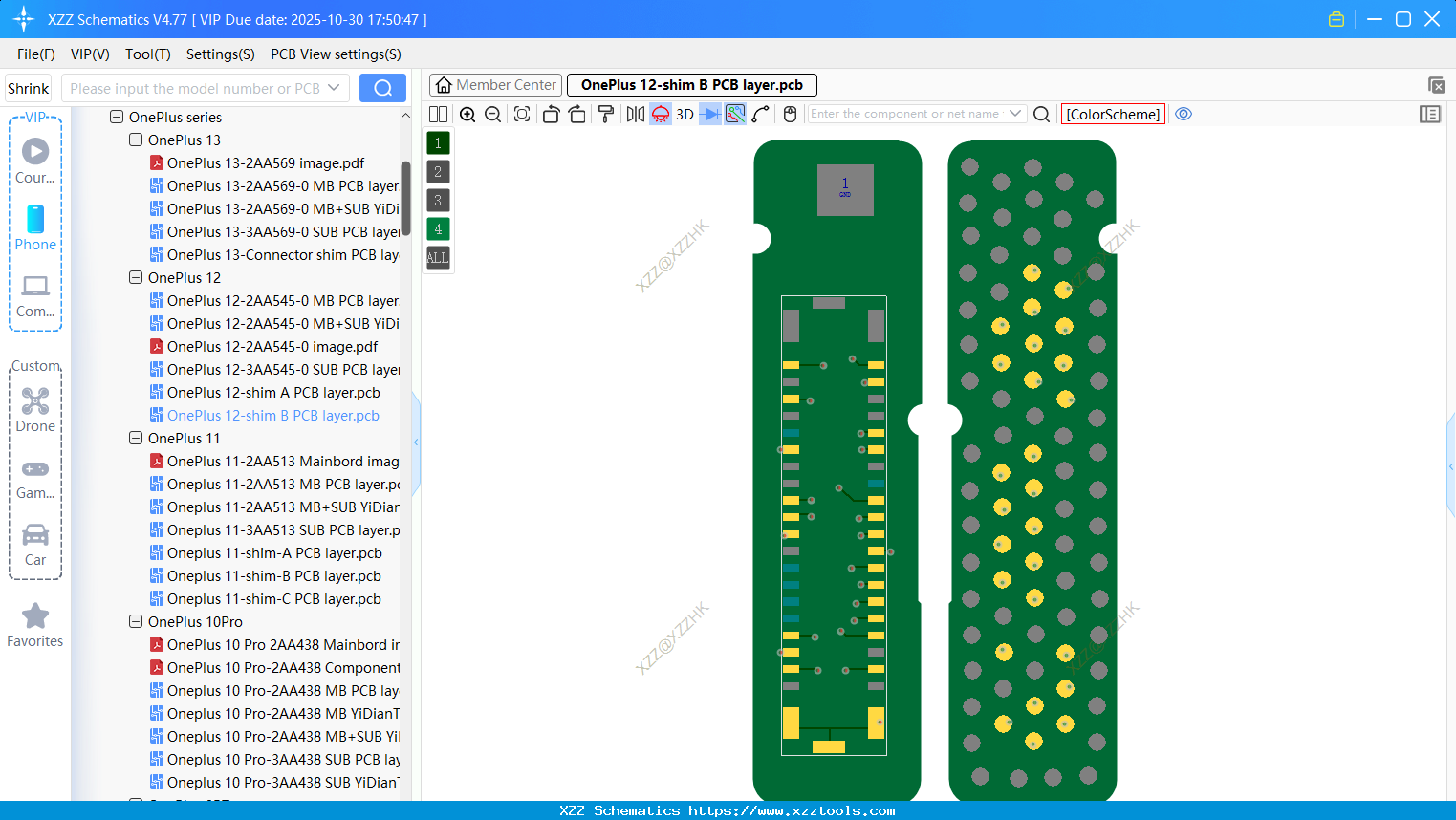 OnePlus 12-shim B PCB Layer